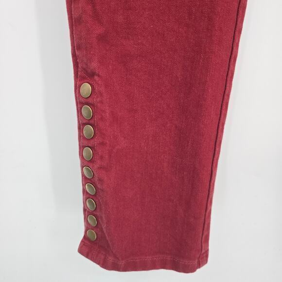 Soft Surroundings Women's Pull On Metro Legging Jegging Studs Stretch Red Small - Picture 5 of 9